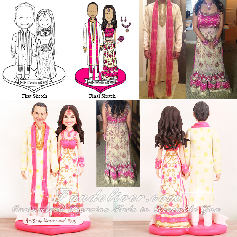 Slim Indian Wedding Cake Toppers